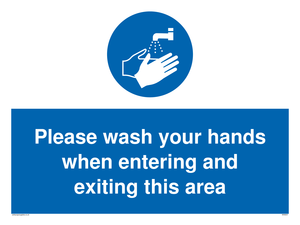 MH6031: Please wash your hands when entering and exiting this area