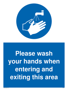 MH6031: Please wash your hands when entering and exiting this area