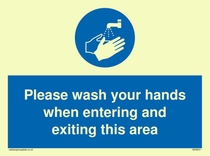MH6031: Please wash your hands when entering and exiting this area