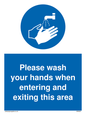MH6031: Please wash your hands when entering and exiting this area