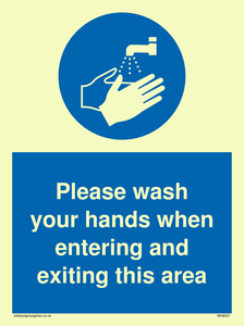 MH6031: Please wash your hands when entering and exiting this area