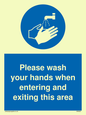 MH6031: Please wash your hands when entering and exiting this area