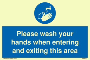 MH6031: Please wash your hands when entering and exiting this area