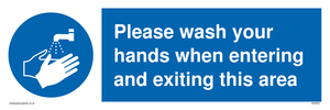 MH6031: Please wash your hands when entering and exiting this area