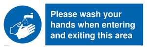 MH6031: Please wash your hands when entering and exiting this area