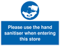 MH6054: Please use the hand sanitiser