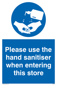 MH6054: Please use the hand sanitiser