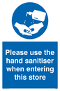 MH6054: Please use the hand sanitiser