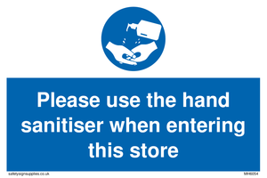 MH6054: Please use the hand sanitiser