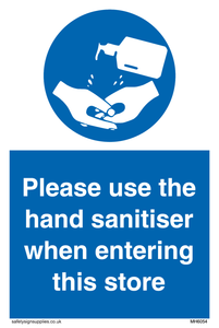 MH6054: Please use the hand sanitiser