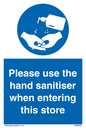 MH6054: Please use the hand sanitiser