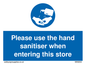 MH6054: Please use the hand sanitiser