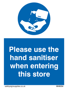MH6054: Please use the hand sanitiser