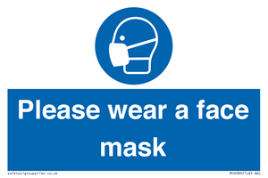 MH6089: Please wear a face mask