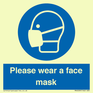 MH6089: Please wear a face mask