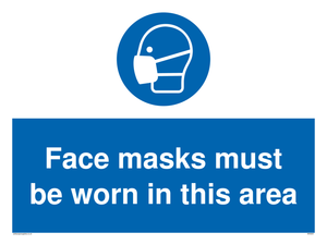 MH6091: Face masks must be worn in this area