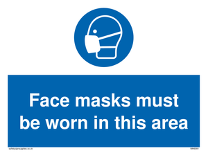 MH6091: Face masks must be worn in this area