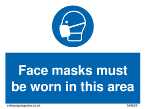 MH6091: Face masks must be worn in this area