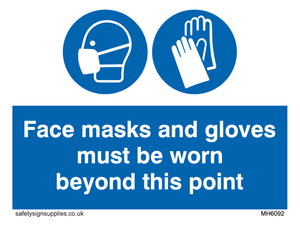 MH6092: Face masks and gloves must be worn