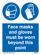 MH6092: Face masks and gloves must be worn