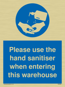 MH6093: Please use the hand sanitiser when entering this warehouse