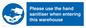 MH6093: Please use the hand sanitiser when entering this warehouse