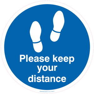 MH6107: Please keep your distance - Blue/white