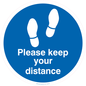 MH6107: Please keep your distance - Blue/white