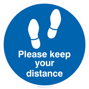 MH6107: Please keep your distance - Blue/white