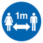 MH6120: Social Distance 1m symbol