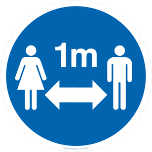 MH6120: Social Distance 1m symbol