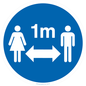 MH6120: Social Distance 1m symbol