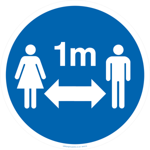 MH6120: Social Distance 1m symbol