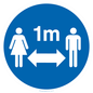 MH6120: Social Distance 1m symbol