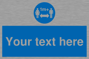 MH6128: 1M  Social Distance custom sign