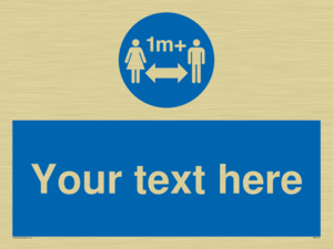MH6128: 1M  Social Distance custom sign