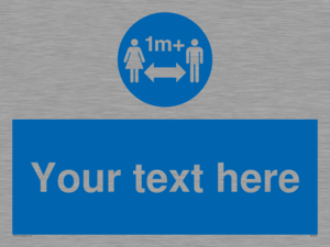 MH6128: 1M  Social Distance custom sign