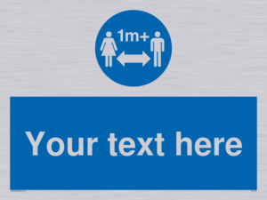 MH6128: 1M  Social Distance custom sign