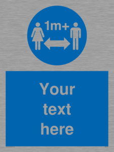 MH6128: 1M  Social Distance custom sign