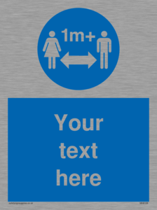 MH6128: 1M  Social Distance custom sign