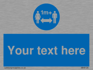 MH6128: 1M  Social Distance custom sign