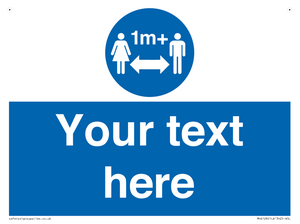 MH6128: 1M  Social Distance custom sign