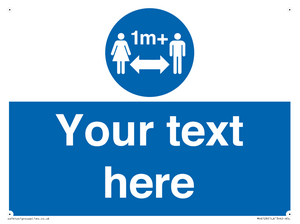 MH6128: 1M  Social Distance custom sign