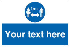 MH6128: 1M  Social Distance custom sign