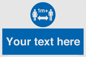 MH6128: 1M  Social Distance custom sign