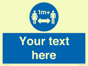 MH6128: 1M  Social Distance custom sign
