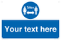 MH6128: 1M  Social Distance custom sign