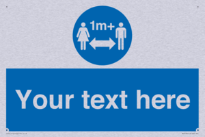 MH6128: 1M  Social Distance custom sign