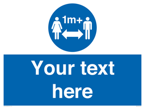 MH6128: 1M  Social Distance custom sign