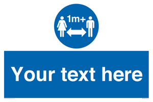 MH6128: 1M  Social Distance custom sign